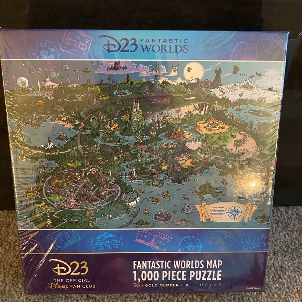 Disney  D23 Fantastic Worlds Map Puzzle